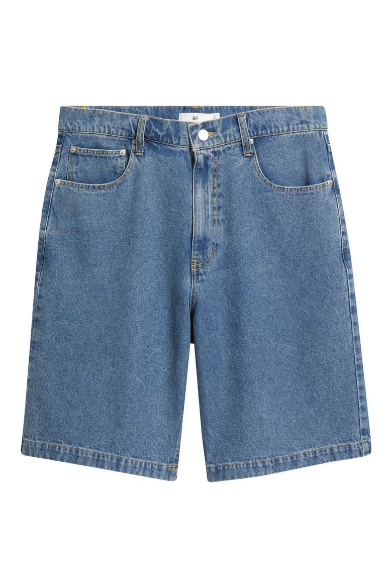 Baggy Denim Shorts, Alternate, color, BLUE MID WASH