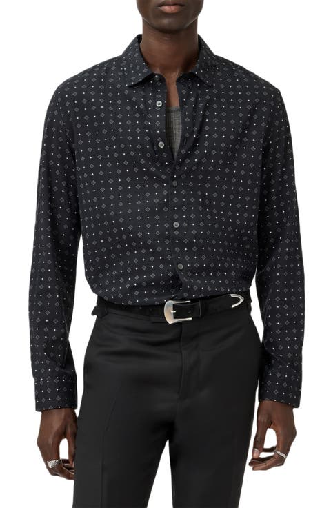 Luca Geometric Button-Up Shirt