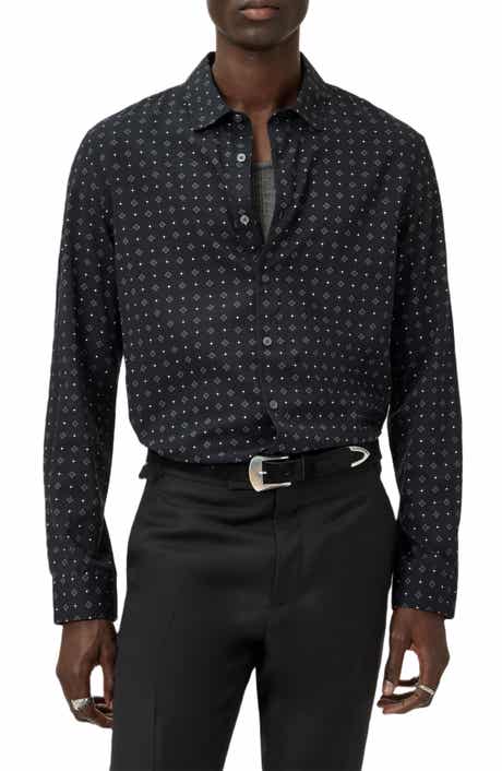 John Varvatos Luca Geometric Button-Up Shirt