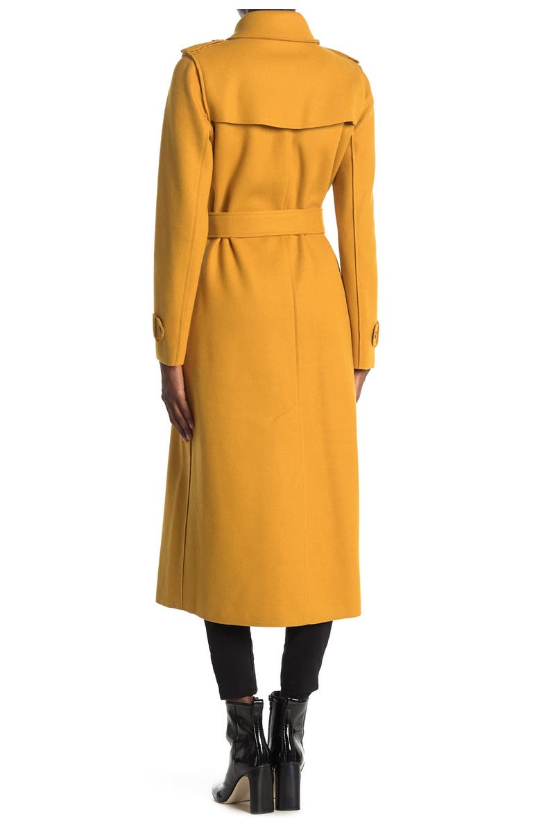 BCBGMAXAZRIA Notch Collar Tie Waist Trench Coat, Alternate, color, 