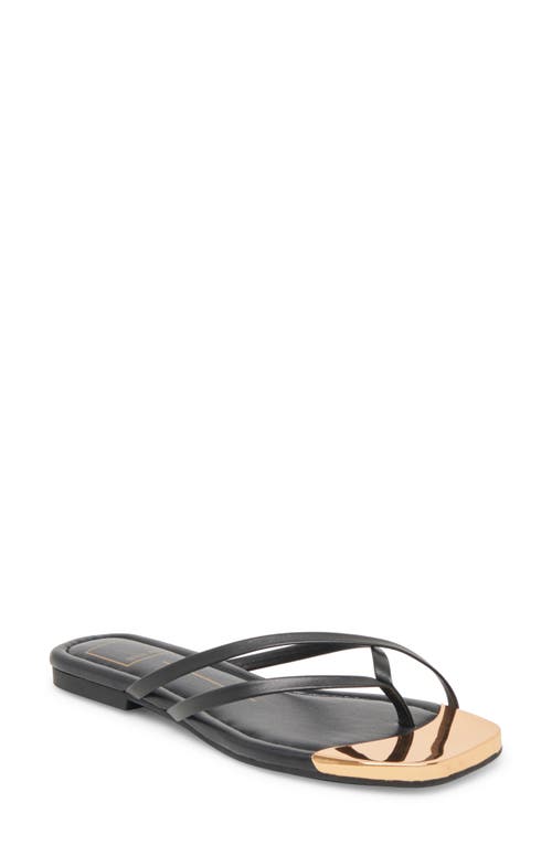 Dolce Vita Laguna Flip Flop In Black Leather