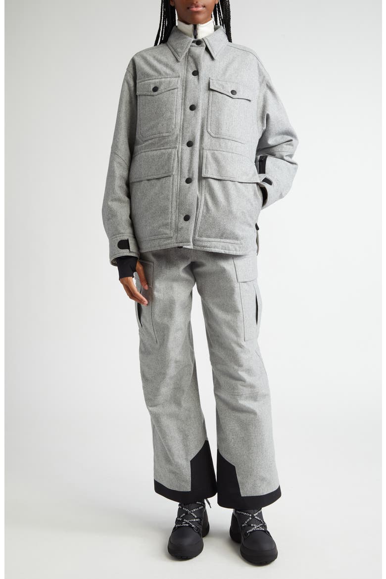Huez Water Repellent Wool Ski Jacket, Alternate, color, GREY