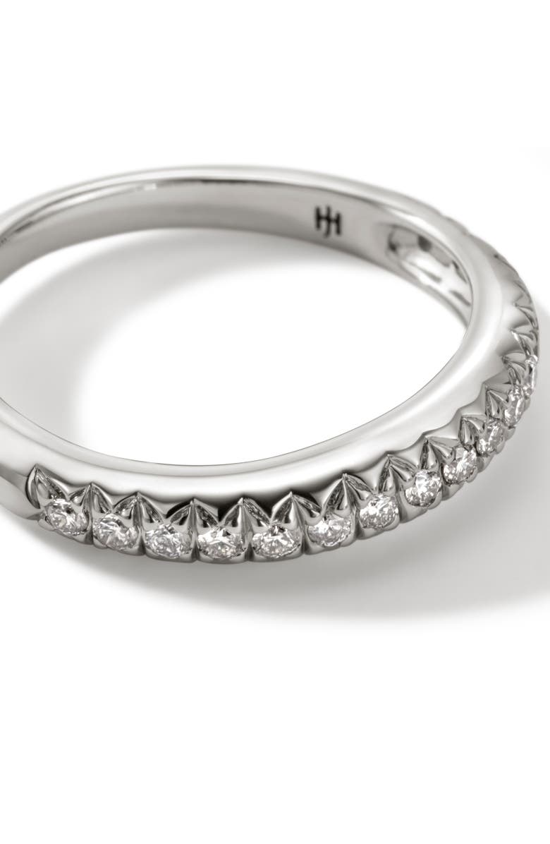 John Hardy Surf Pavé Diamond Band Ring, Alternate, color, Silver