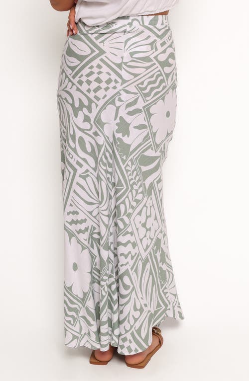 Petal And Pup Petal & Pup Willow Mixed Print Maxi Skirt In Green