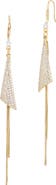 SAVVY CIE JEWELS Pavé Cubic Zirconia Tassel Drop Earrings