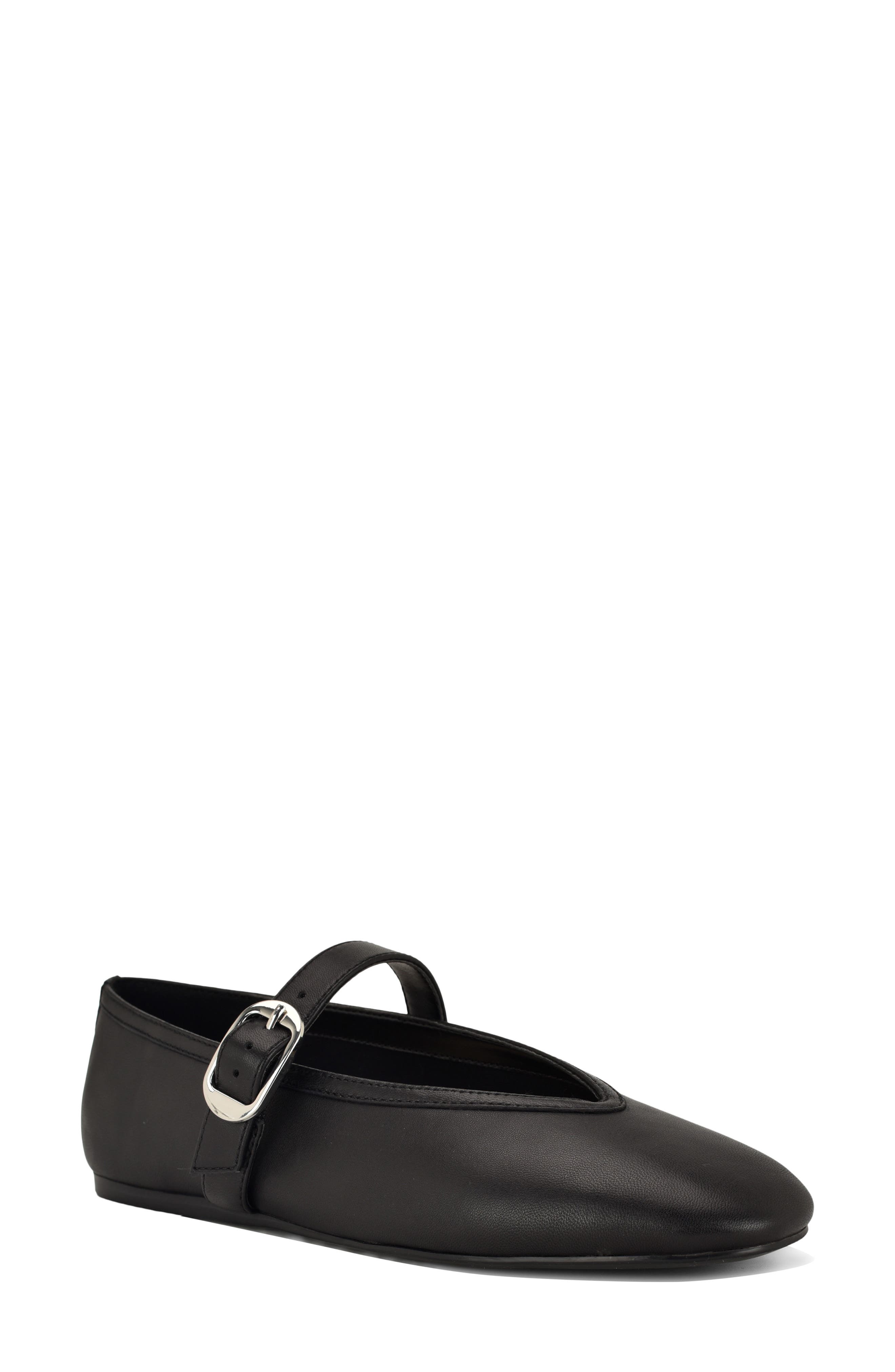 Nine West Vancee Mary Jane Flat, Main, color, Black