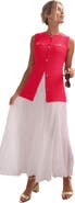 Jessica London Boxy Stitch Cardigan Sweater Vest