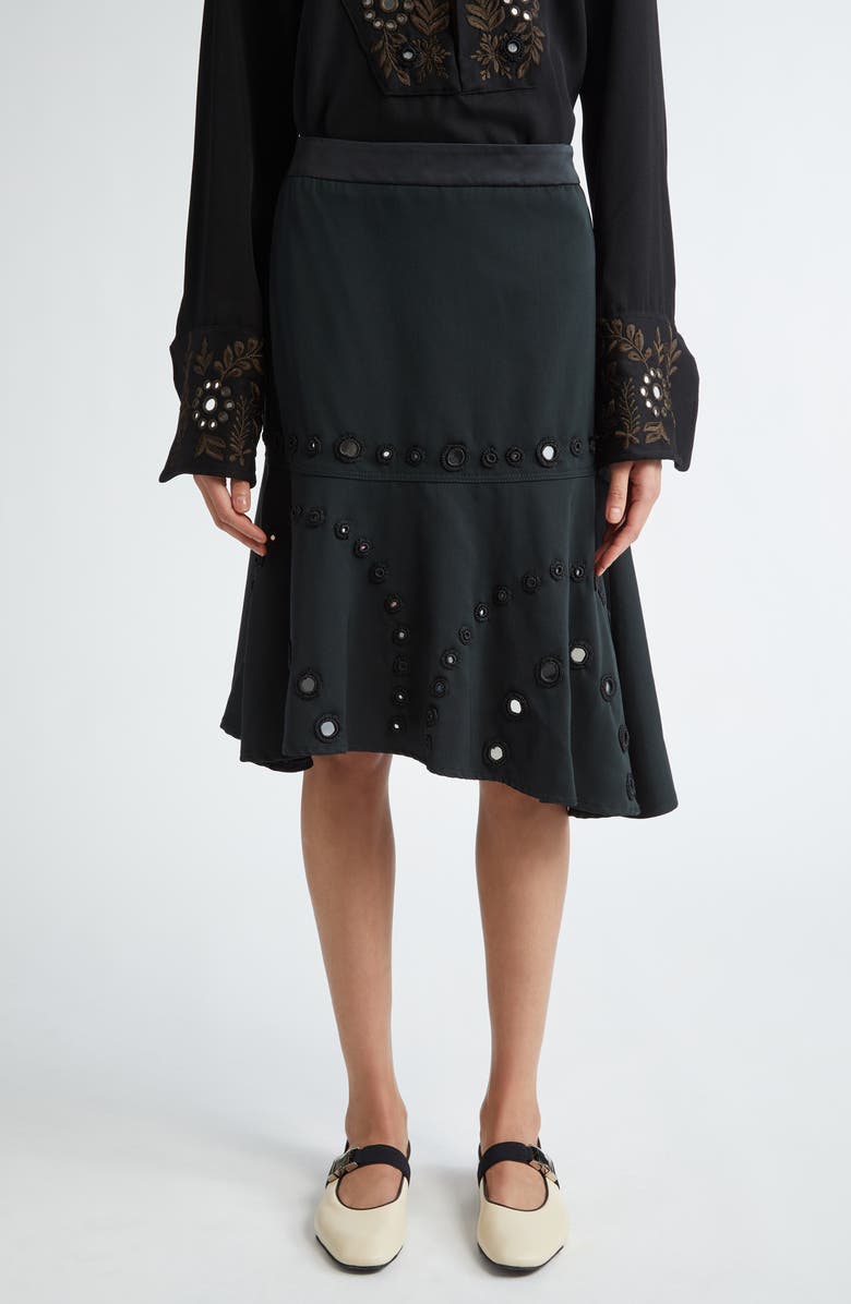 Wales Bonner Serenade Asymmetric Wool Blend Skirt, Main, color,