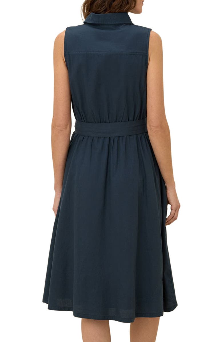 Pact Organic Cotton Sunset Lightweight Cotton Sleeveless Shirtdress, Alternate, color, Midnight Blue