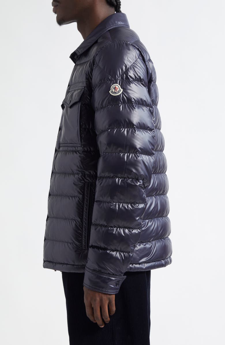 Moncler Chambly Down Shirt Jacket, Alternate, color, 