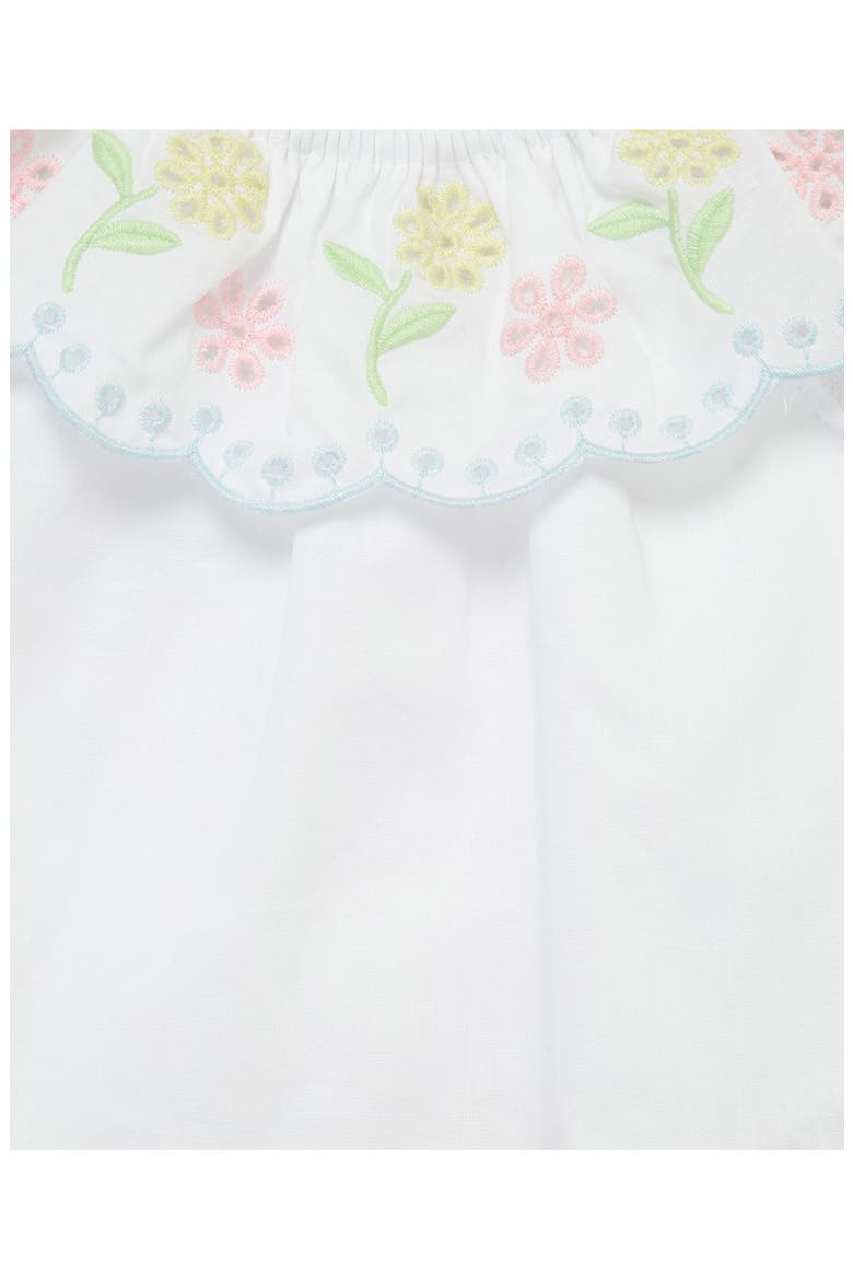 Cotton Eyelet Dress, Bloomers & Headband Set, Alternate, color, WHITE/PINK
