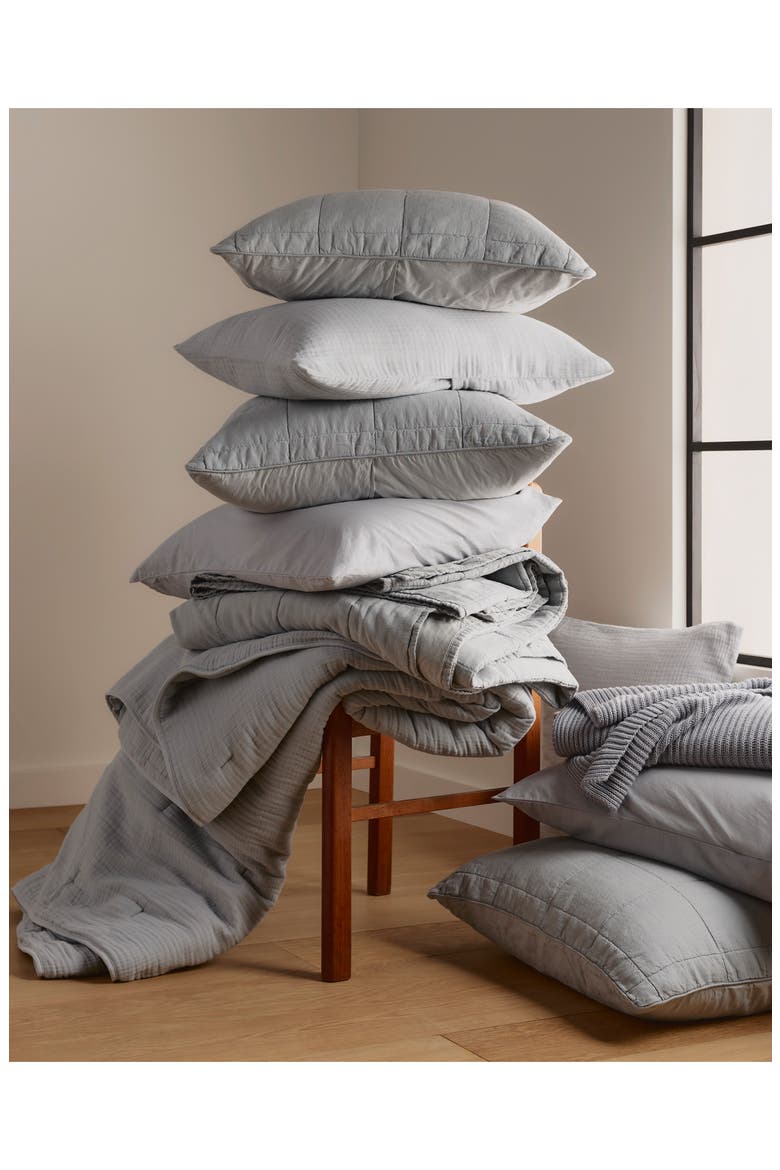 Cloud Cotton Set of 2 Pillow Shams, Alternate, color, SKY