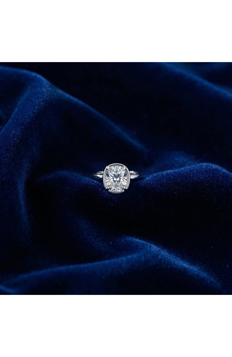 Bliss Diamond Certified 4Ct Cushion Diamond Bezel Prong Solitaire Engagement Ring Lab Grown, Alternate, color, 14K Yellow Gold