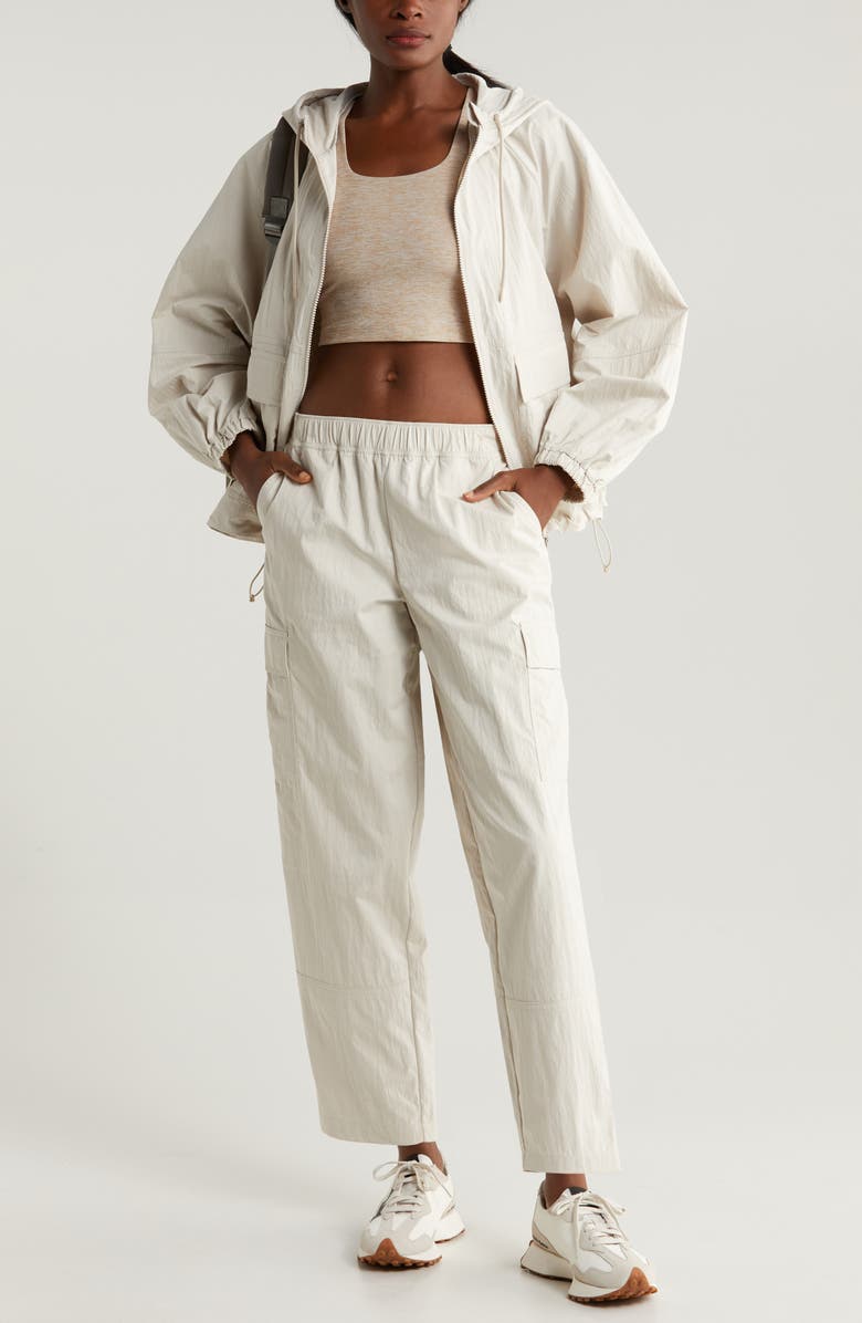 Zella Boundless Cargo Ankle Pants, Alternate, color, Grey Moonbeam