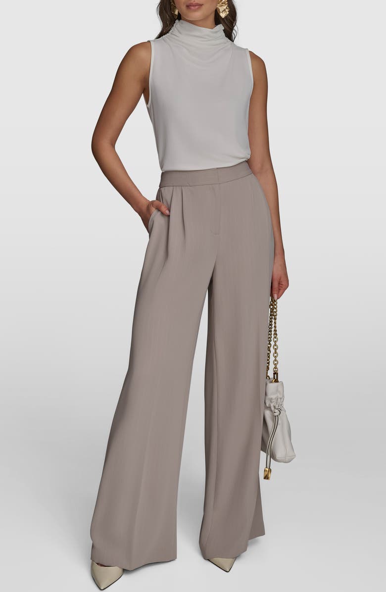 Donna Karan New York Pinstripe Wide Leg Pants, Alternate, color, 