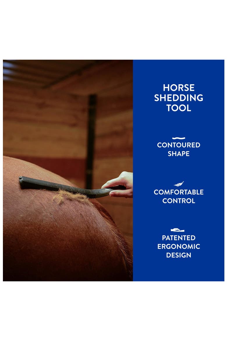 Equine Grooming Horse Hair Shedder and Deshedder Tool, Alternate, color, Black