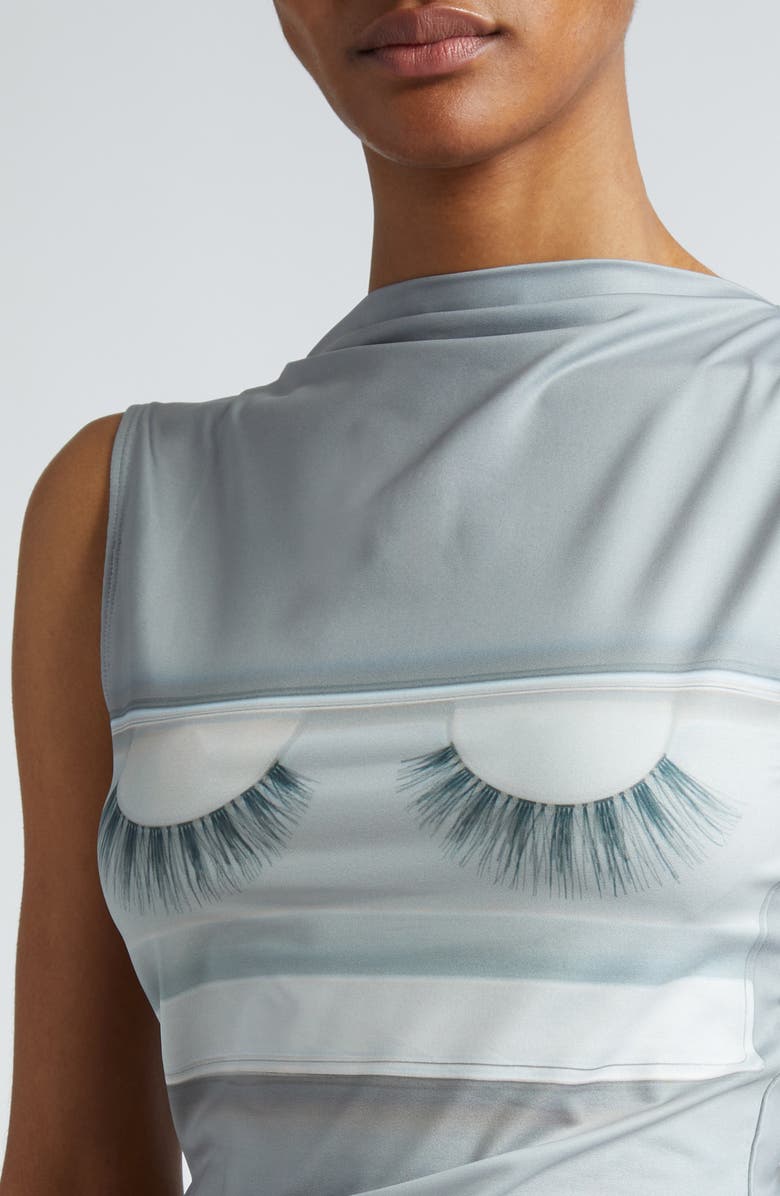 Acne Studios x Katerina Jebb Eyelash Sleeveless Top, Alternate, color,
