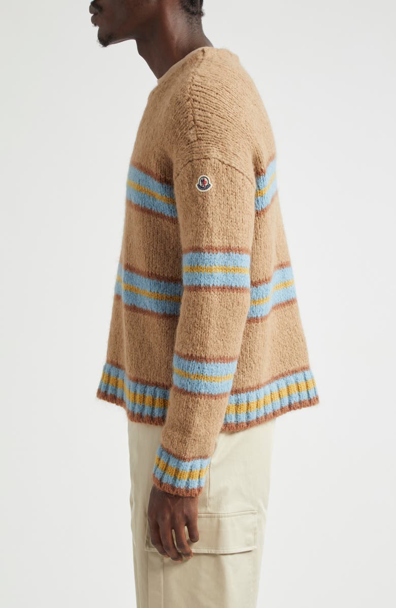 Moncler Stripe Alpaca & Wool Blend Sweater, Alternate, color, 