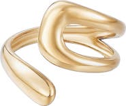 Adornia 18K Gold Plated Stainless Steel Bypass Ring
