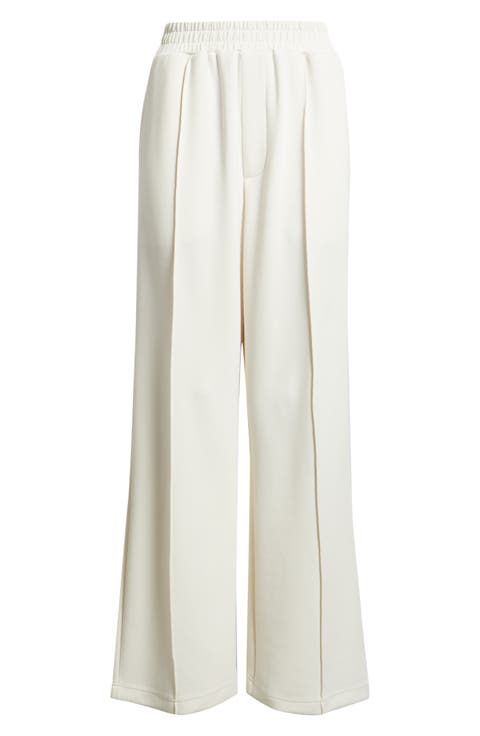 Pintuck Wide Leg Pants