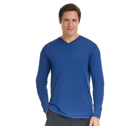 Men's Performance V-Neck Long Sleeve Shirt