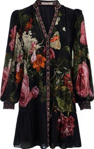 Alice + Olivia Antonette Floral Print Minidress