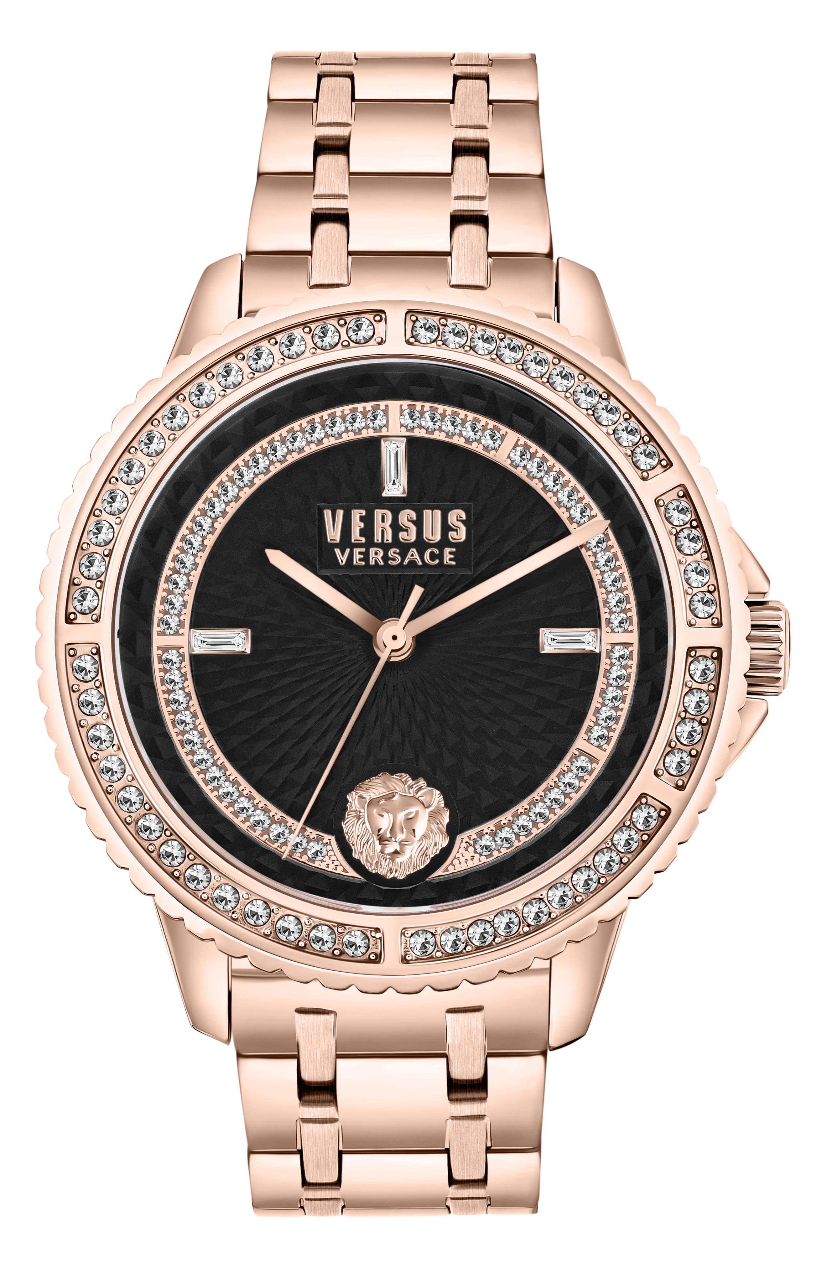 VERSUS Versace Montorgueil Swarovski Crystal Embellished Bracelet Watch, 38mm