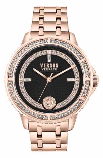 VERSUS Versace Montorgueil Swarovski Crystal Embellished Bracelet Watch, 38mm