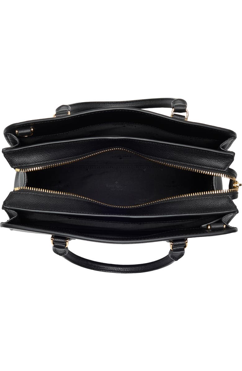 Kate Spade New York addie pebbled leather satchel bag, Alternate, color, Black