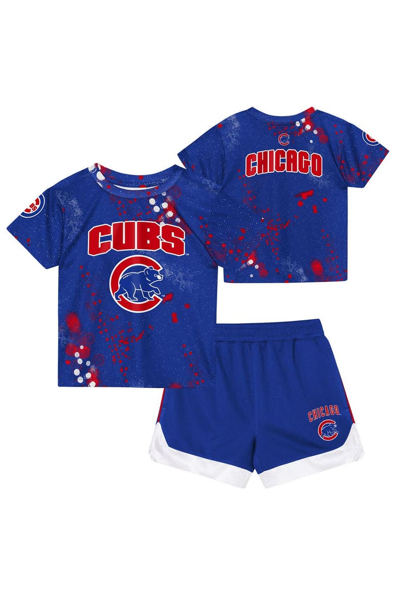 Preschool Outerstuff  Royal Chicago Cubs Pinch Hitter Infielder T-Shirt & Shorts Set, Main, color, Royal