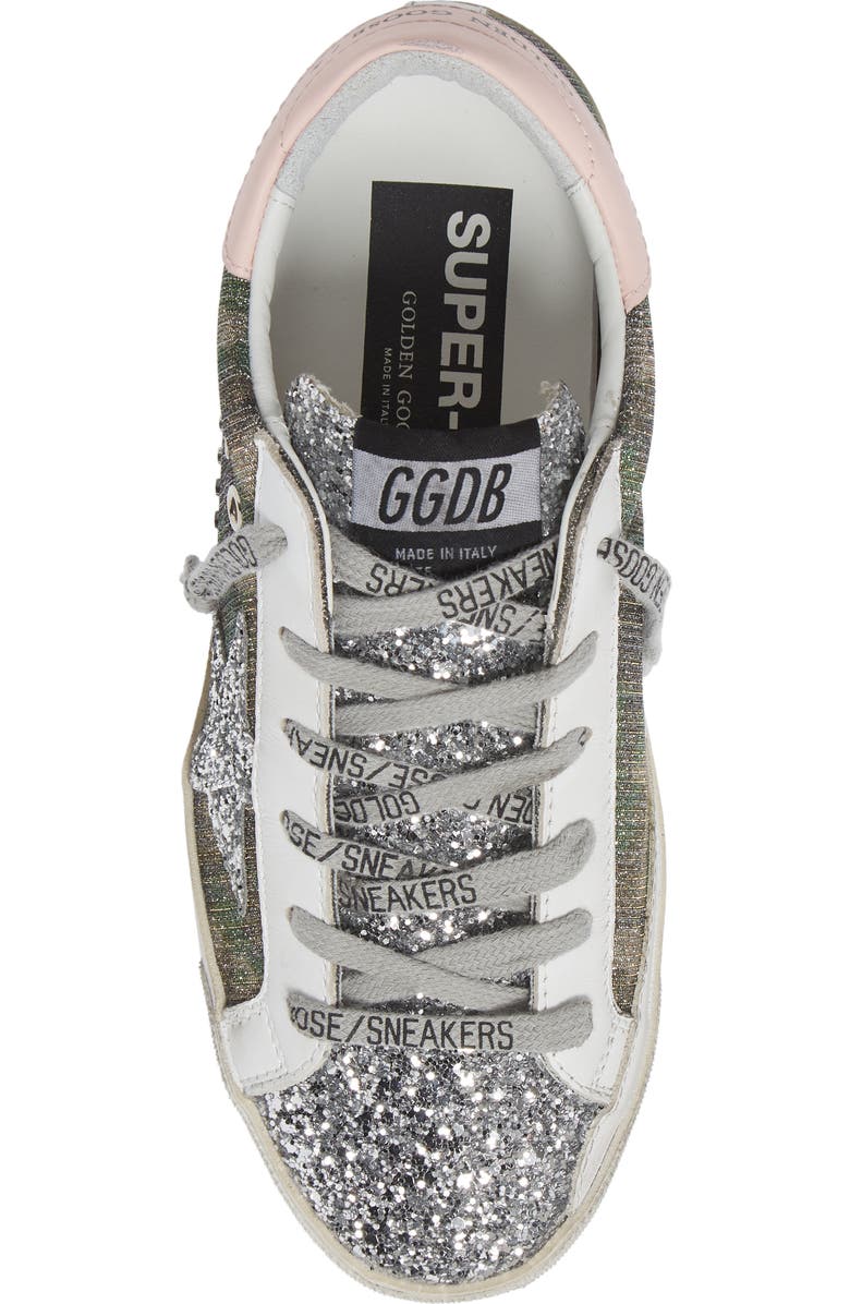 Golden Goose Super-Star Low Top Sneaker, Alternate, color, Green/ Silver/ Pink/ White