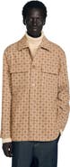 SANDRO Square Cross jacquard overshirt