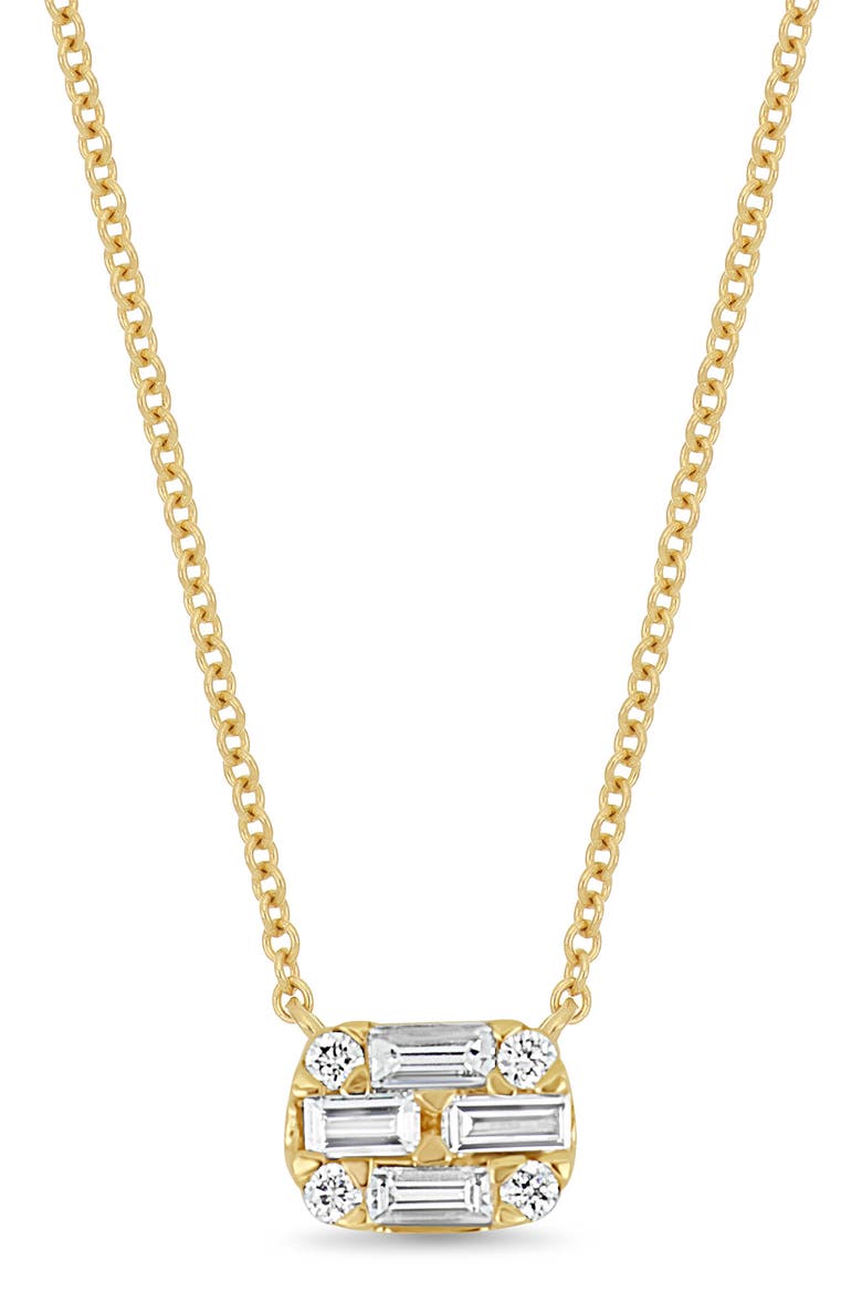 Maya 18K Yellow Gold Diamond Oval Pendant Necklace, Alternate, color, 18K YELLOW GOLD
