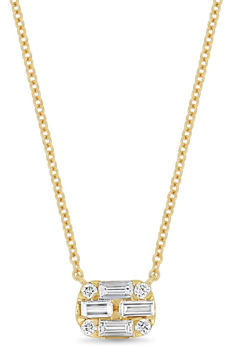 Bony Levy Maya 18K Yellow Gold Diamond Oval Pendant Necklace, Alternate, color, 18K Yellow Gold