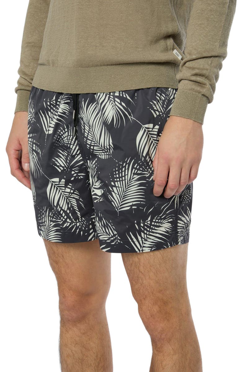 Onia Charles 5" Swim Trunk, Alternate, color, Black/Off White