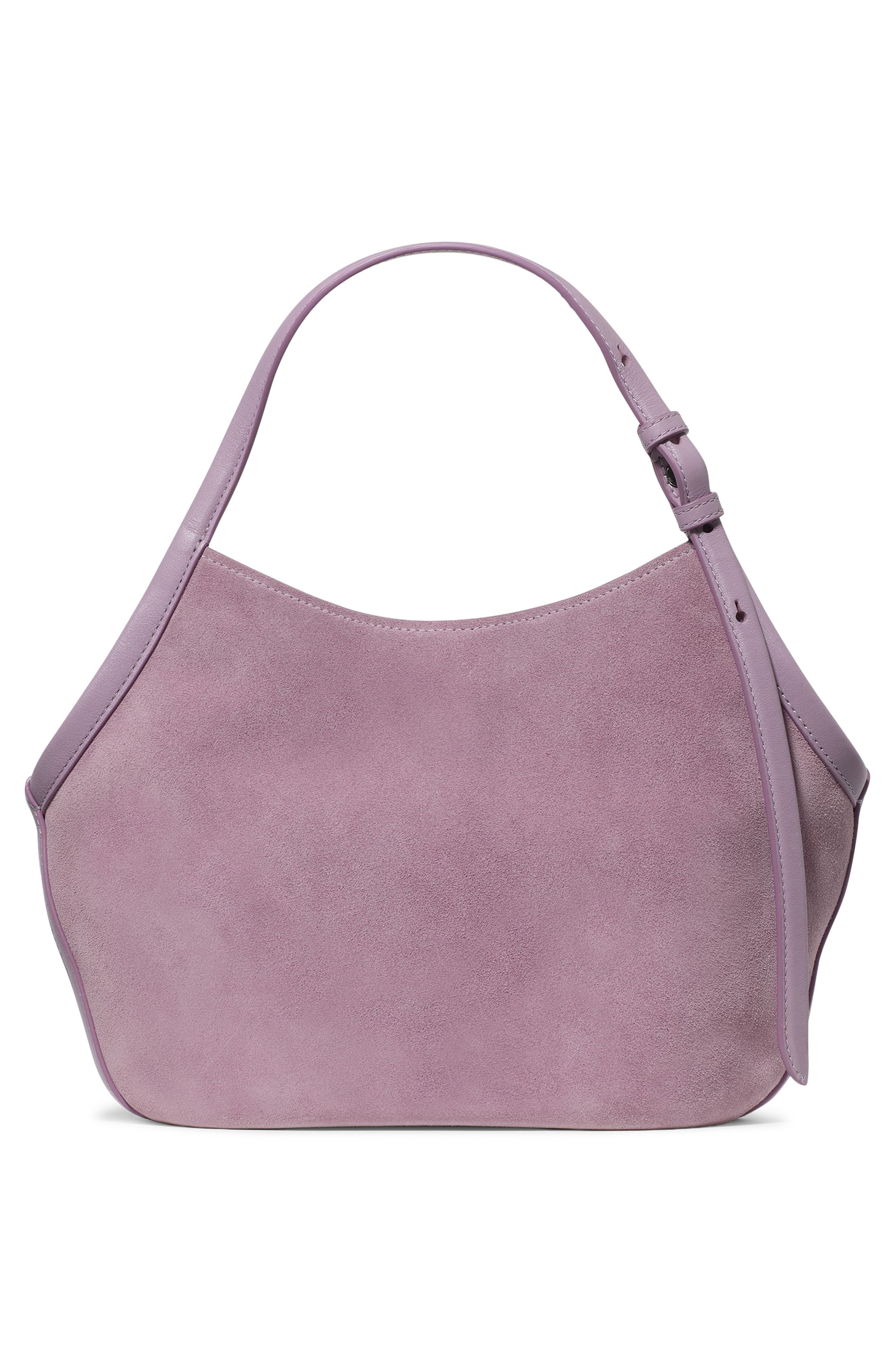 Kate Spade New York Small Deco Suede Tulip Tote, Alternate, color, Market Purple