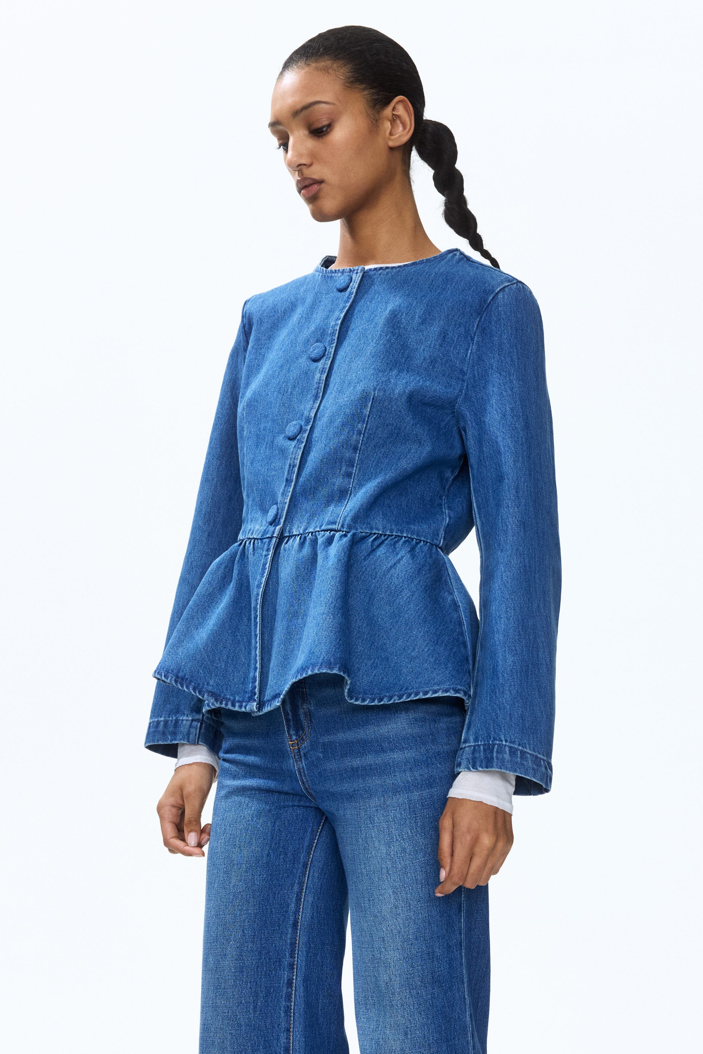 Collarless Peplum Jacket - image 4