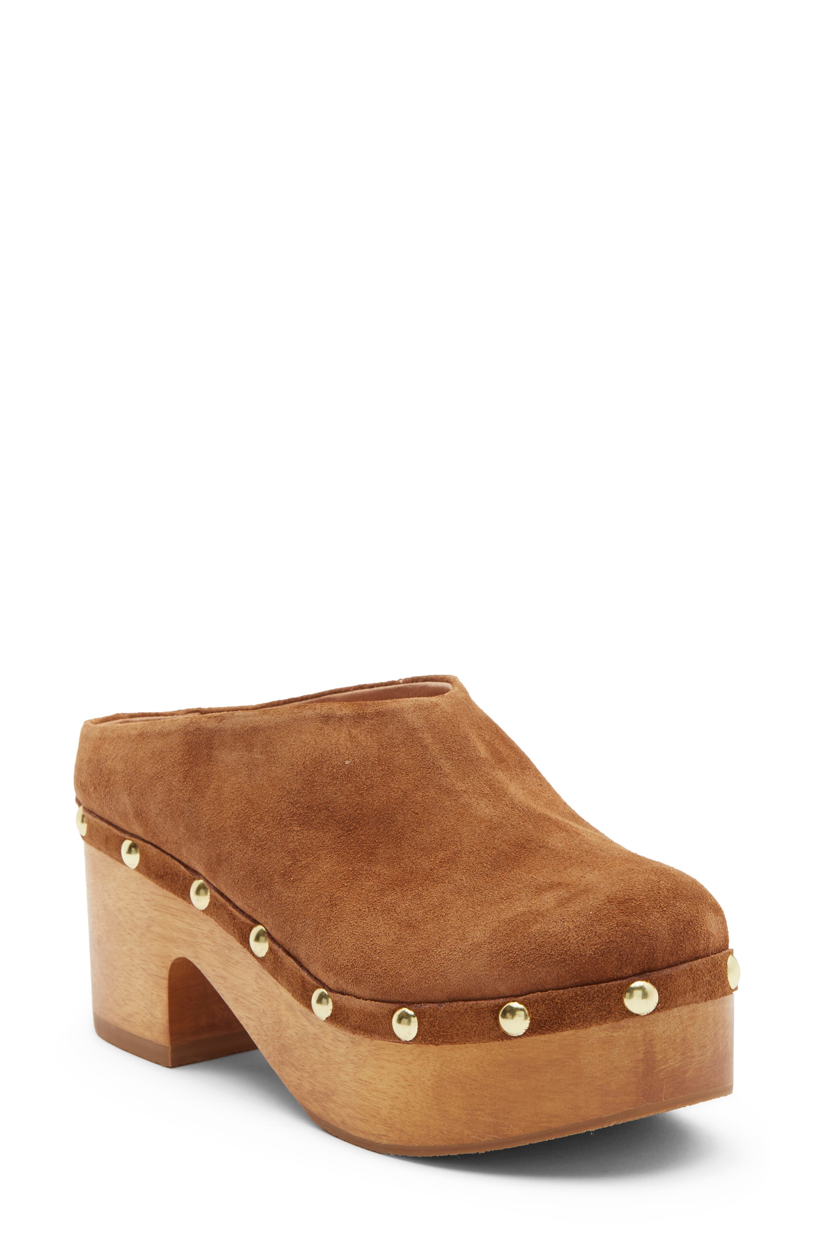 Calli Platform Clog, Main, color, TAN SUEDE