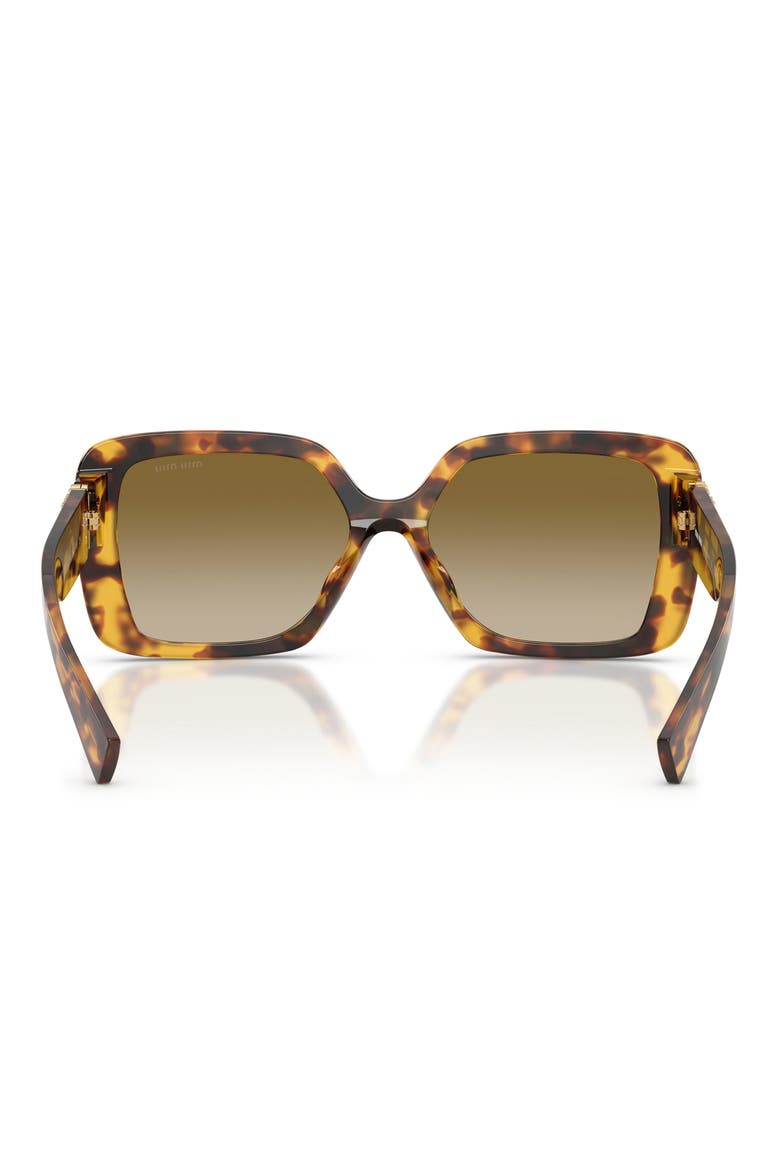 56mm Gradient Irregular Sunglasses, Alternate, color, HONEY HAVANA / BROWN GRADIENT