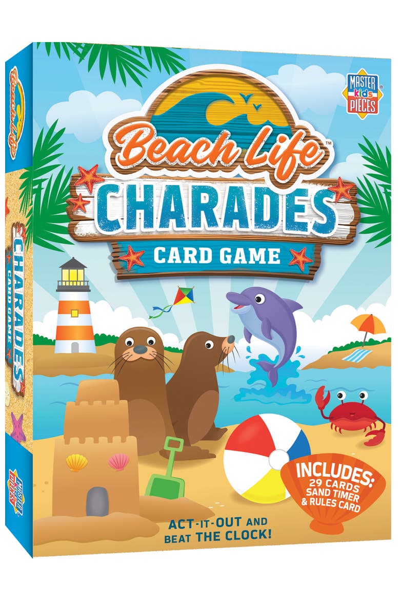 Beach Life Charades Card Game, Main, color, Multicolor
