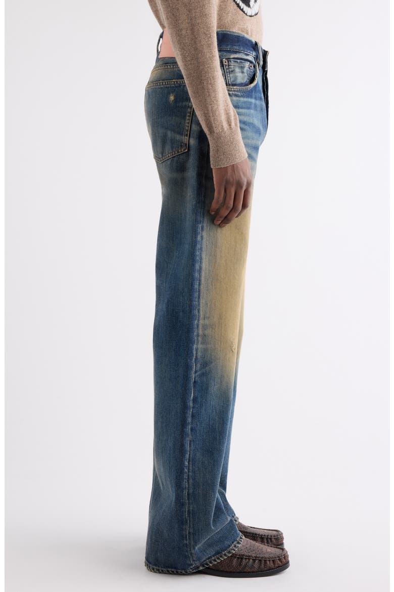 2021M Rocka Wide Straight Leg Jeans, Alternate, color, DARK BLUE