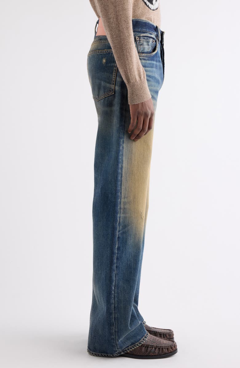 Acne Studios 2021M Rocka Wide Straight Leg Jeans, Alternate, color, Dark Blue