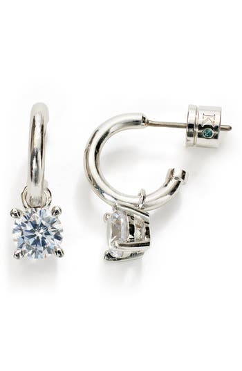 Kleinfeld Cubic Zirconia Drop Huggie Hoop Earrings
