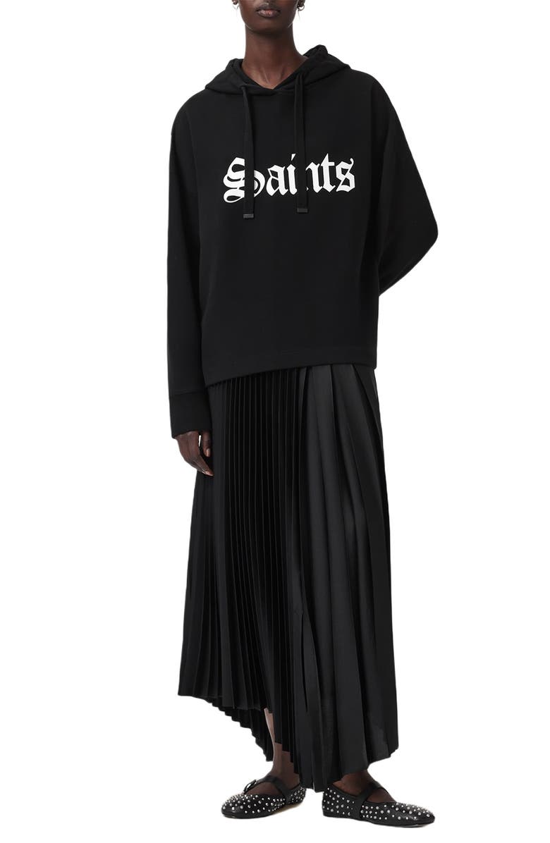 AllSaints Saint Etienne Oversize Organic Cotton Hoodie, Alternate, color,