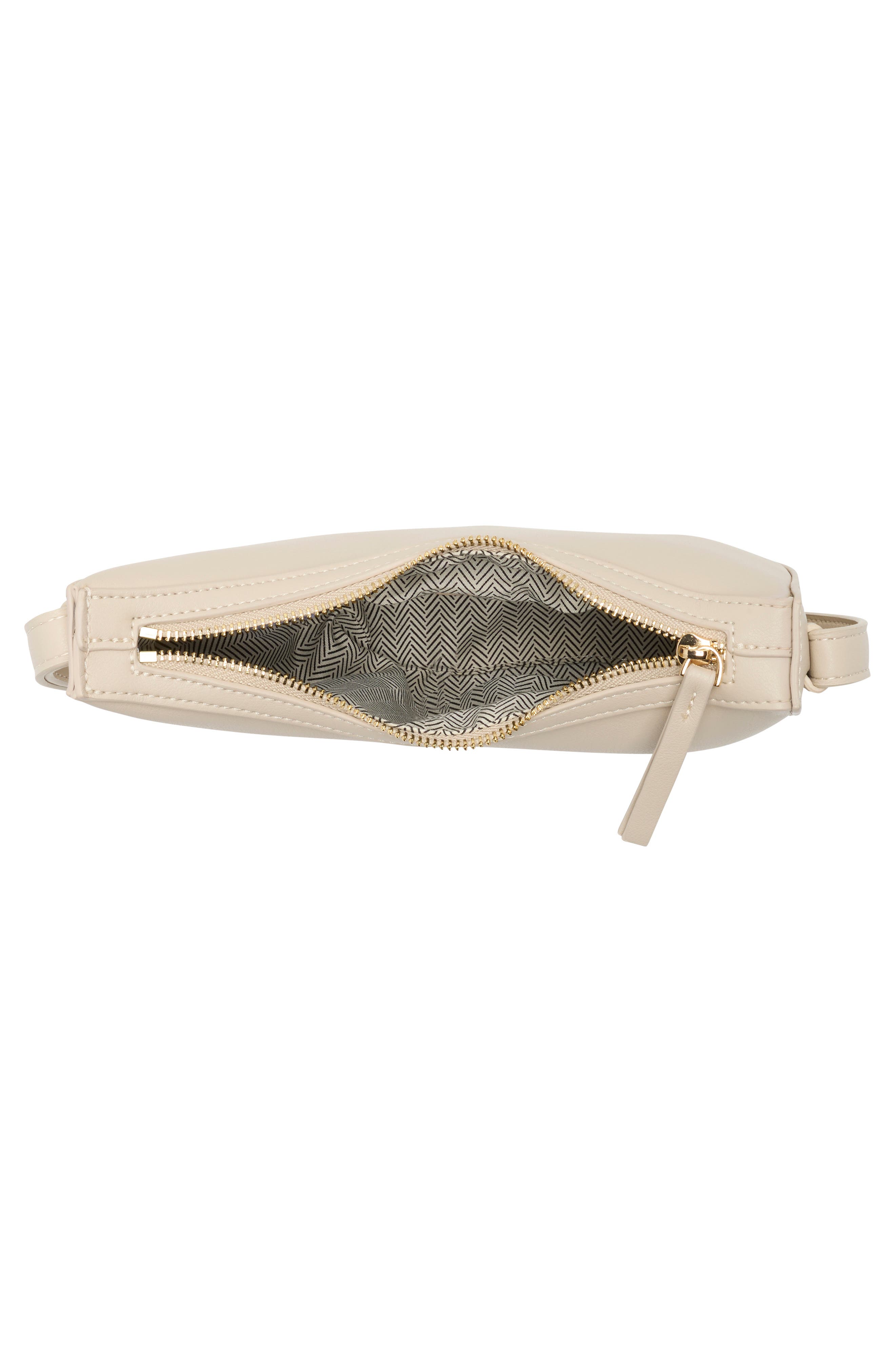 Crescent Shaped Shoulder Bag, Alternate, color, OATMILK