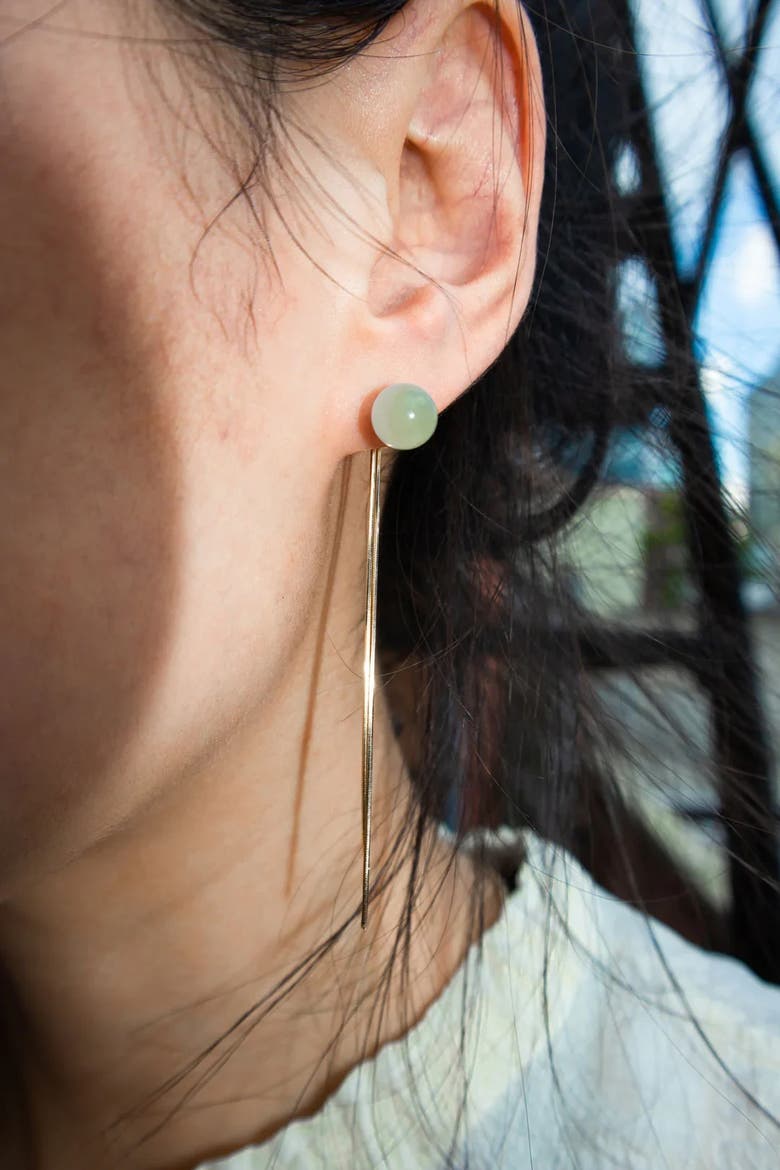 Sia Jade Drop Earrings, Alternate, color, Light green