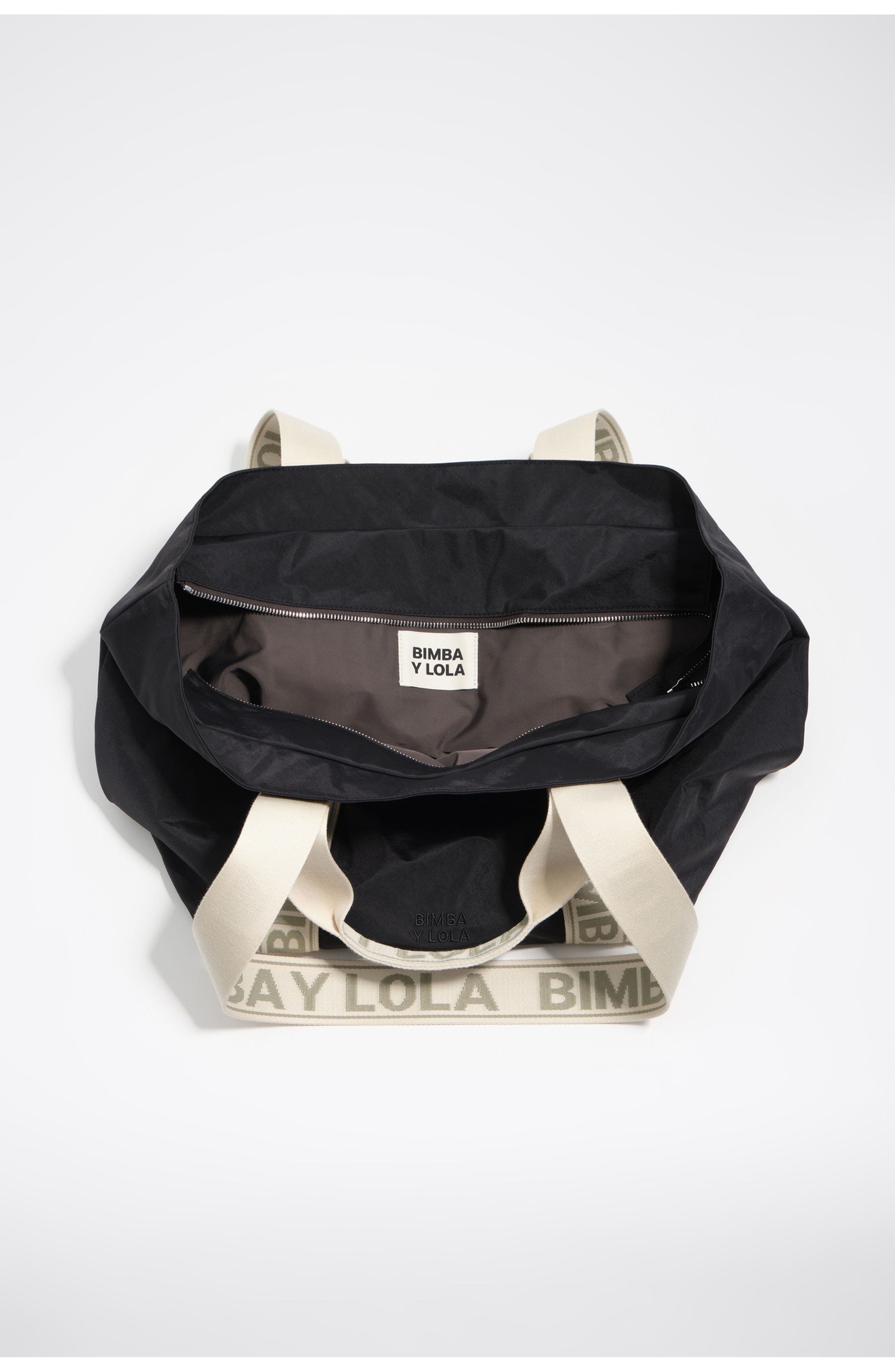 Bimba y Lola Large Nylon Tote Bag, Alternate, color, Graphite