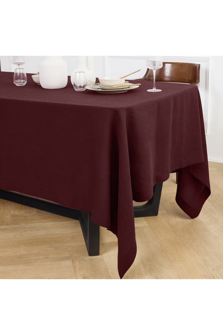 Linen Tablecloth - Sonoma, Alternate, color, Burgundy