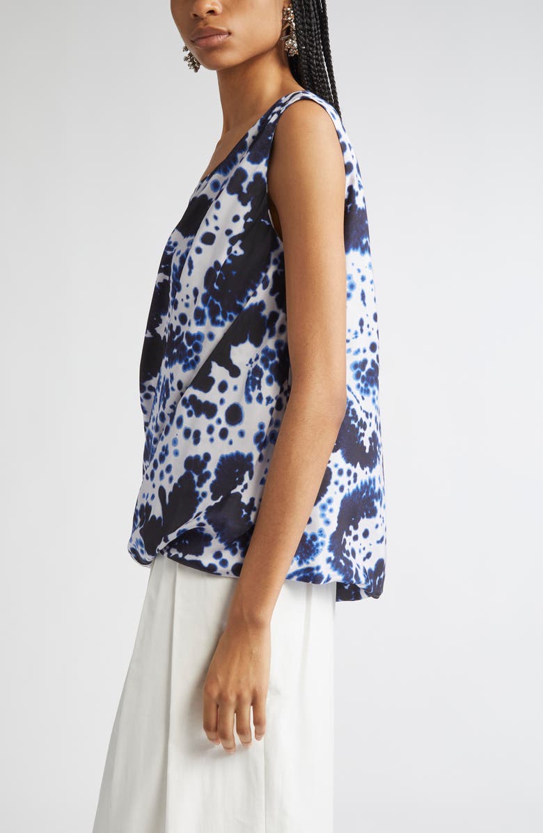 Dries Van Noten Cot Orchid Petal Print Draped Top, Alternate, color,
