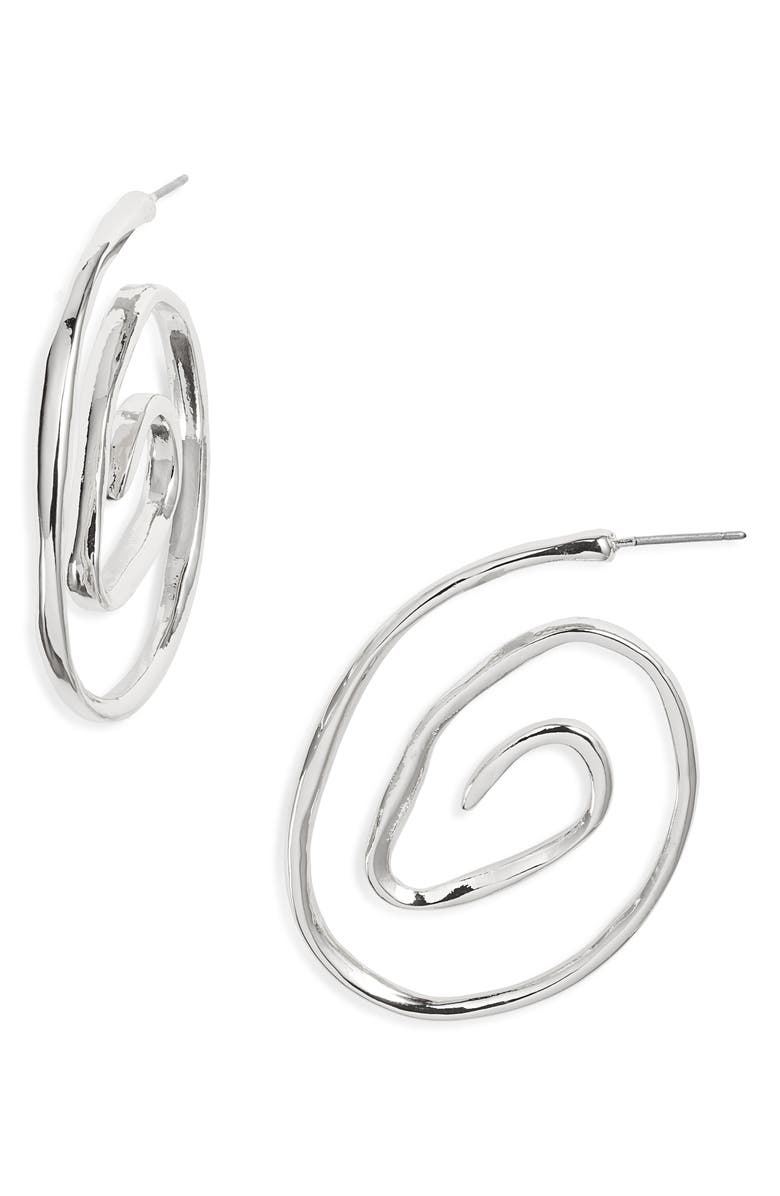 FRASIER STERLING Bermuda Hoop Earrings, Main, color, Silver